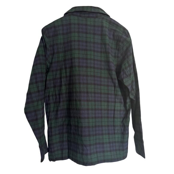 Pendleton Flannel Plaid Pajama Top Size Small Cotton Button Up Blue Green NWT $9 - Picture 4 of 15